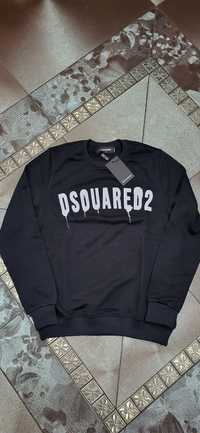 Dsquared2 czarna bluza męska młodzieżowa bez  kaptura premium S