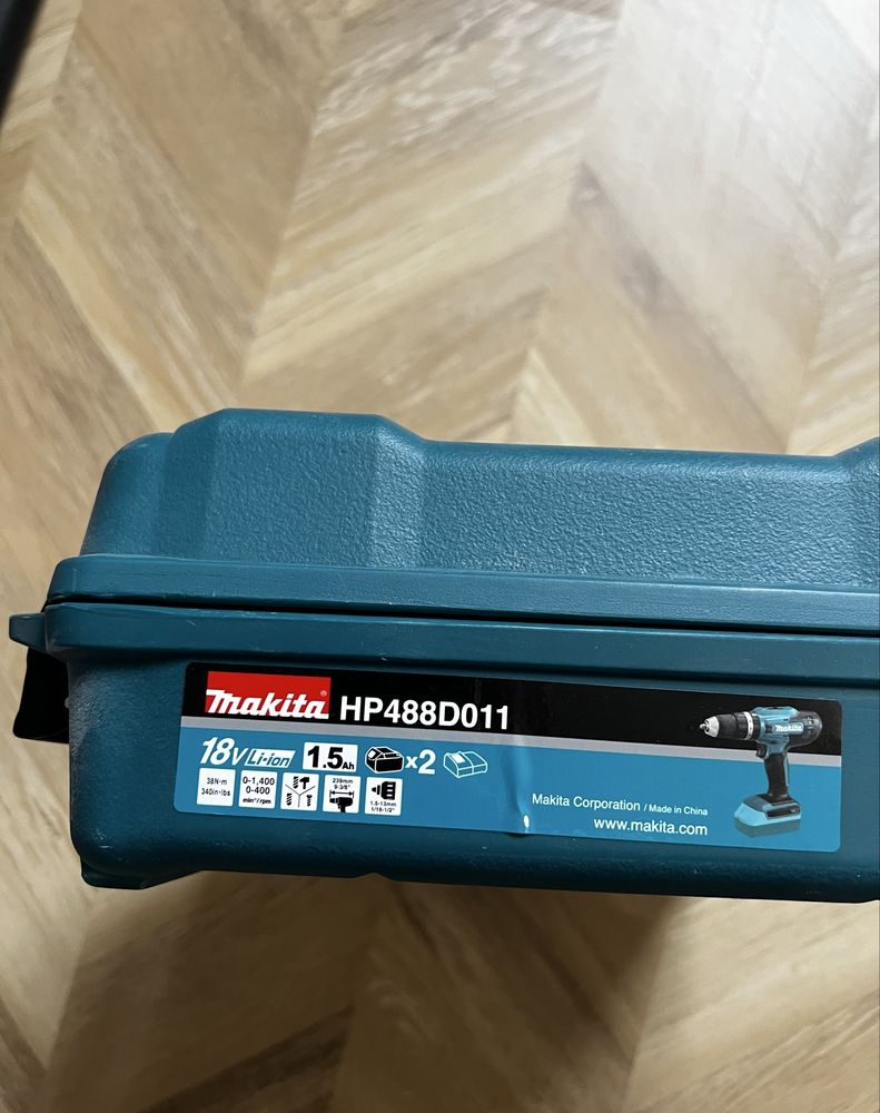 Wiertarko wkrętarka Makita 2 Aku, bity, walizka