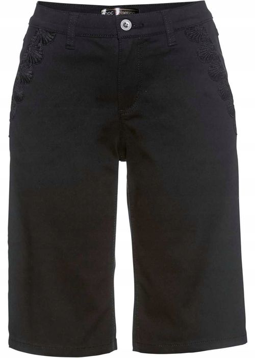 *B.P.C czarne krótkie spodenki z koronką 36.