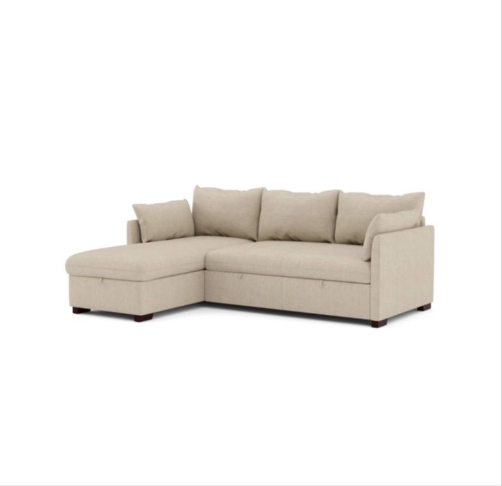 Sofá-Cama Chaise Longue BUDWING Orlando Bege c/ Arrumação