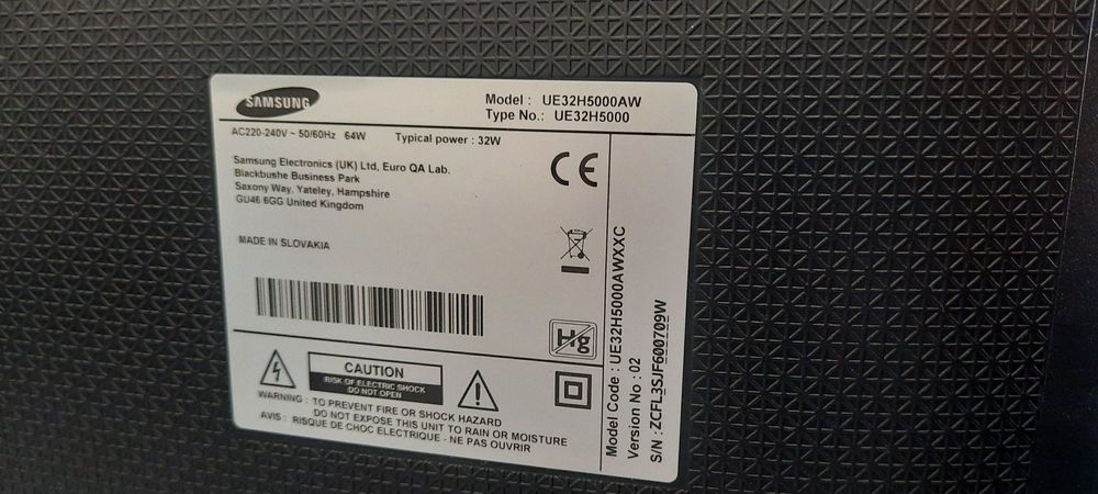 TV Samsung 32", full HD.