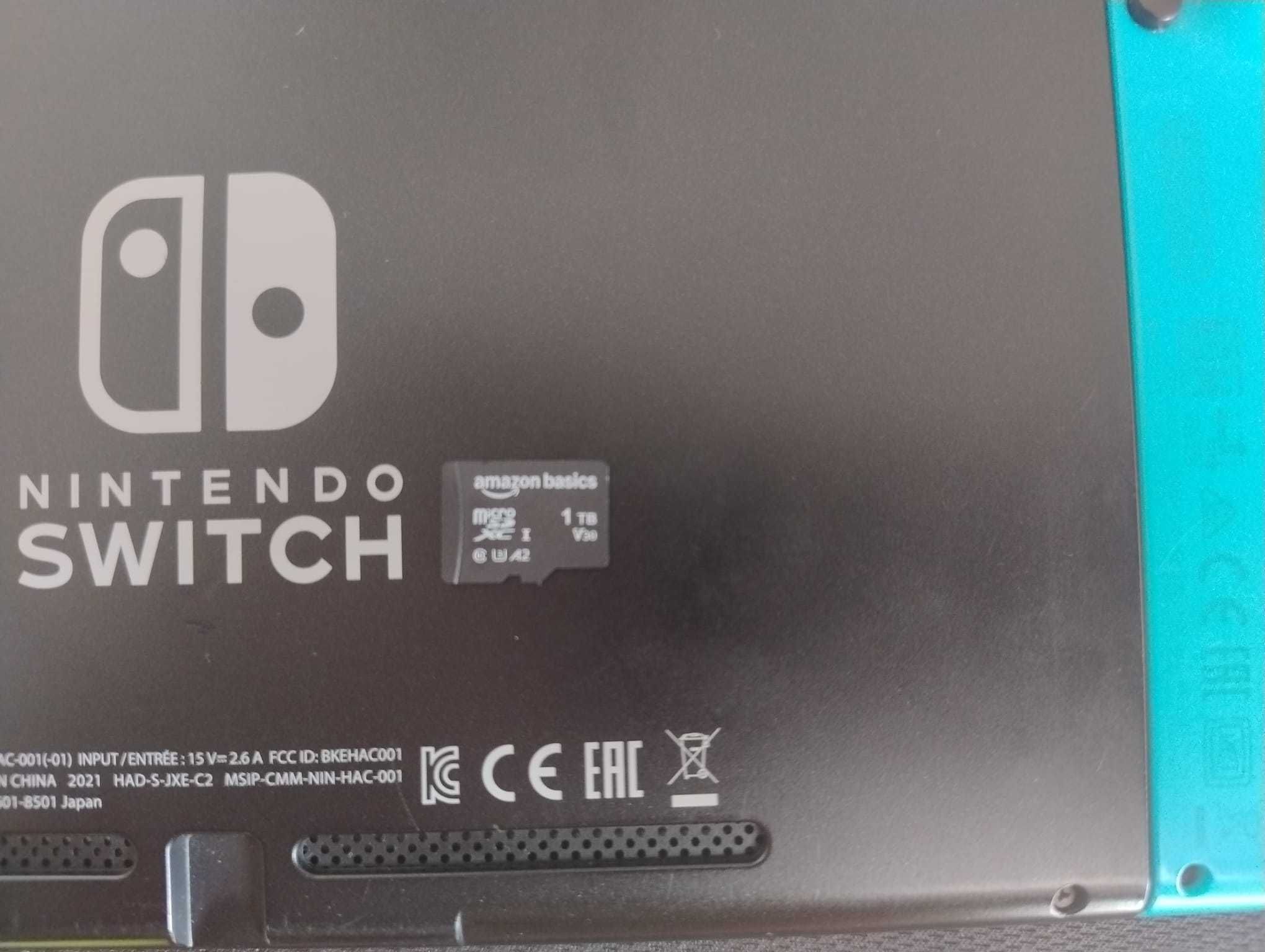 Nintendo Switch V2 Desbloqueado + microSD 1TB + 8bito adpter