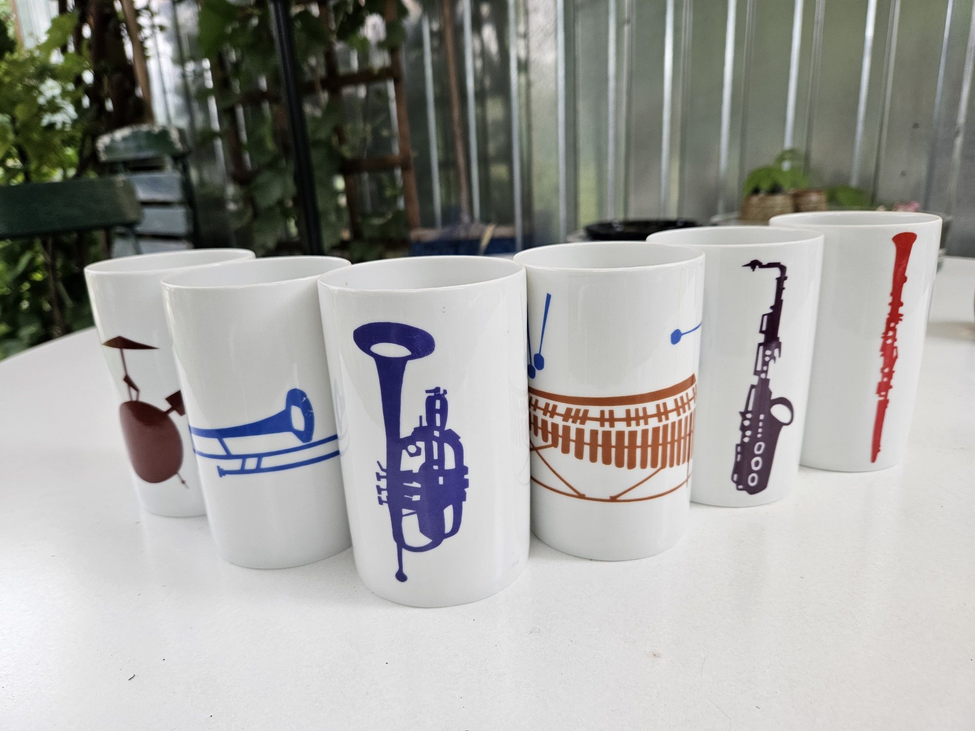 6 kubków porcelanowych firmt Thomas -Rosenthal z motywem muzycznym