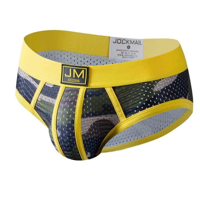 Męskie Sexowne Siateczkowe Slipy w Moro JOCKMAIL - L