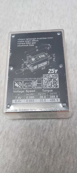 Savox SB-3262SG - bezszczotkowe, niskoprofilowe serwo cyfrowe HV RC