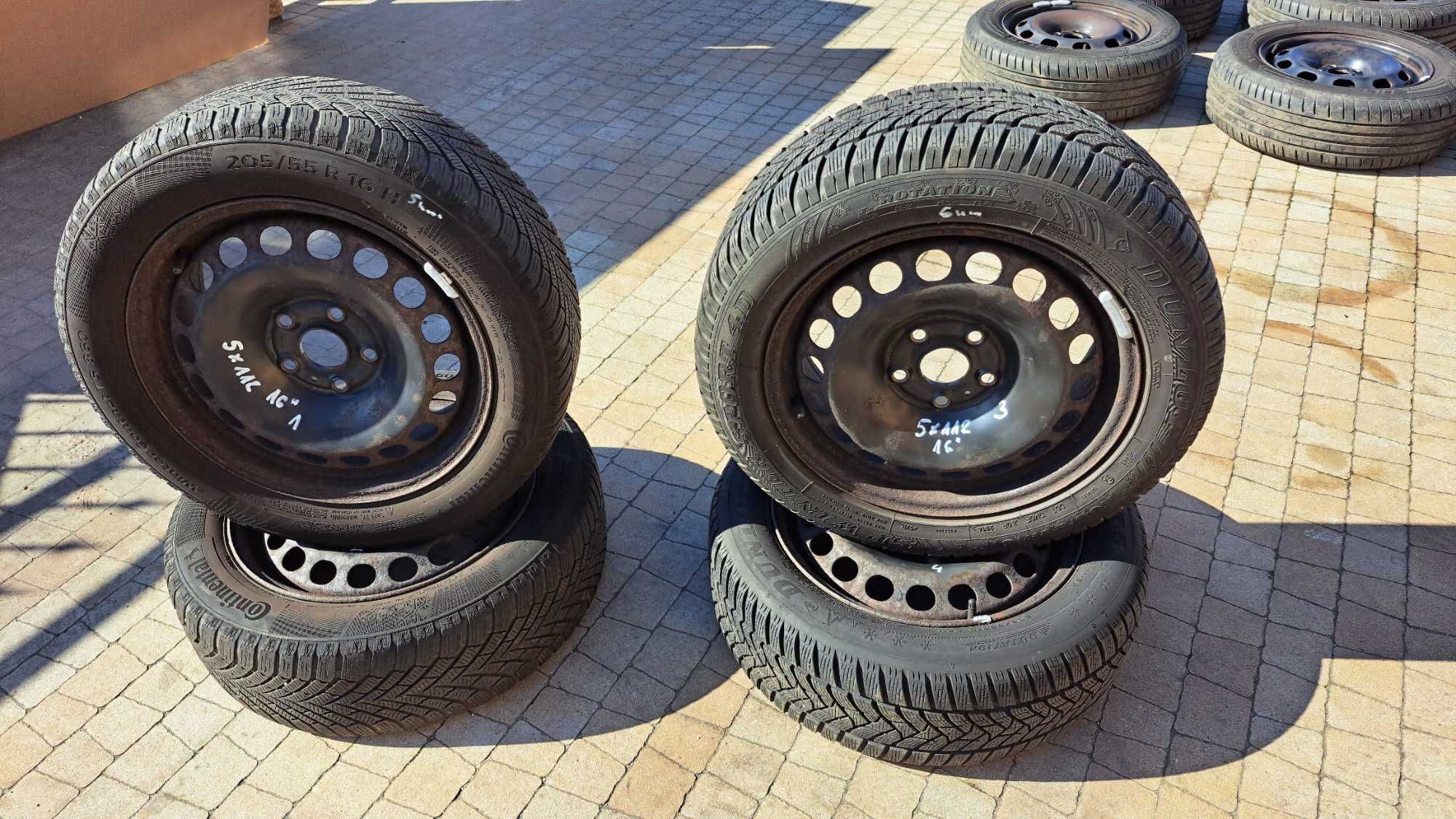 Koła felgi opony zimowe Audi Volkswagen 5X112 16" kpl