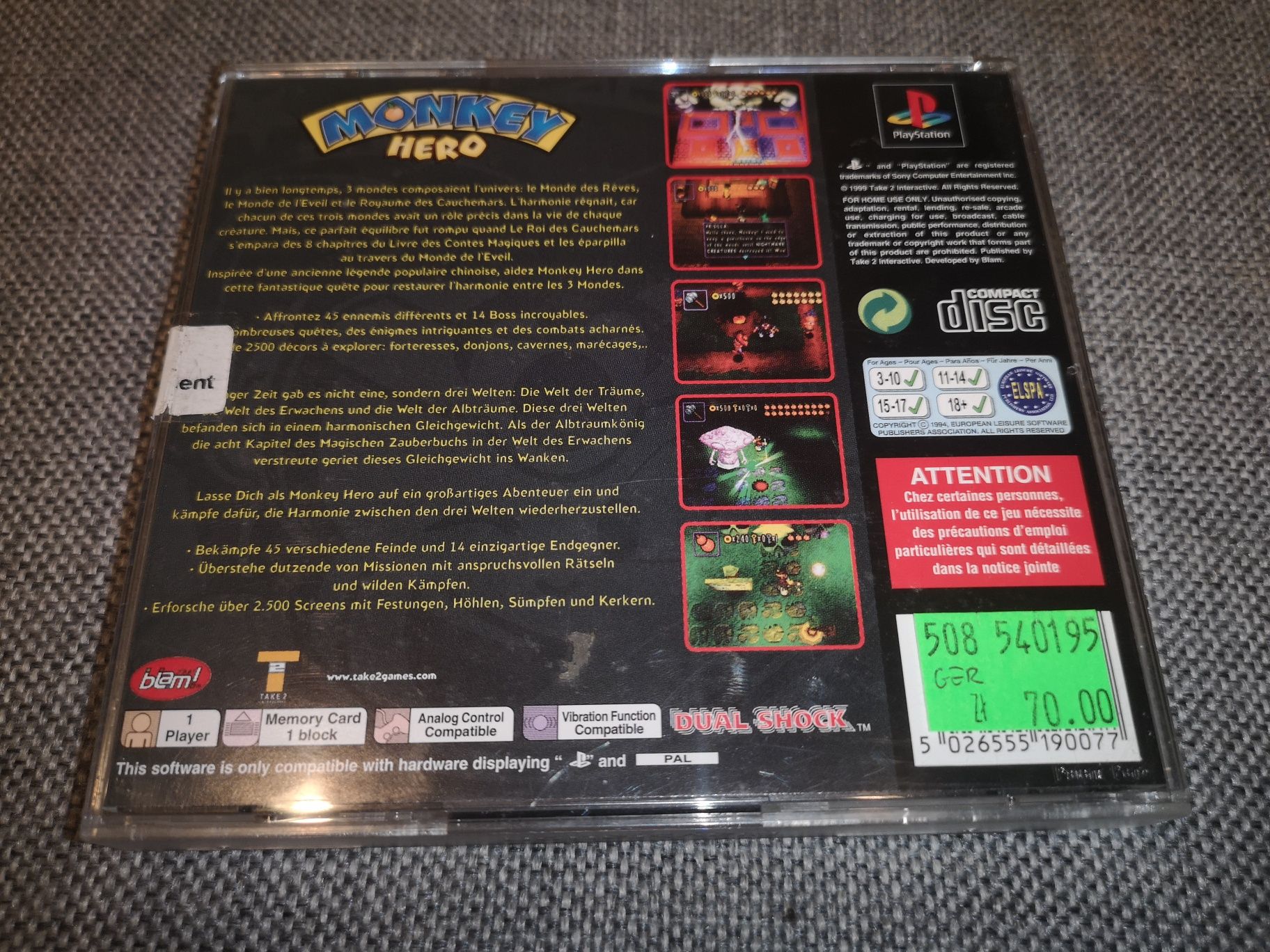 Monkey Hero PSX PS1 gra GER (stan bdb) sklep Ursus
