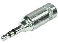 REAN NYS231 - Złącze JACK wtyk 3,5mm 1/8" TRS stereo (srebrne)