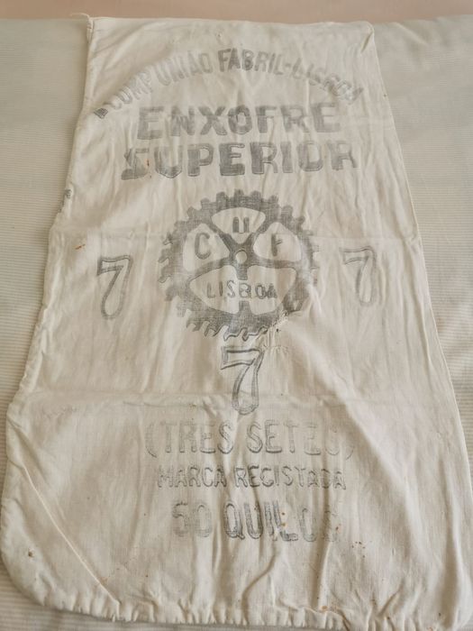 Saco antigo de transporte produtos quimicos