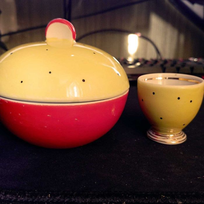 винтаж пашотница масленка  сервиз Завтрак довбиш