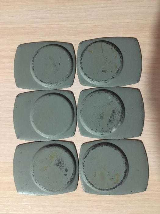 Podkładki podstawki pod kieliszki 6 szt PRL