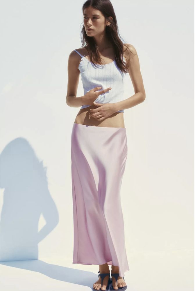 Атласна спідниця Zara