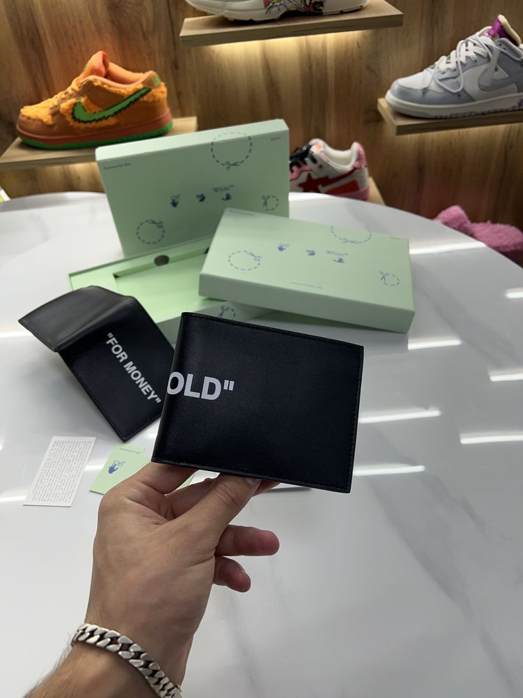 Гаманець Off-White Quote Bi-Fold , For Money Black