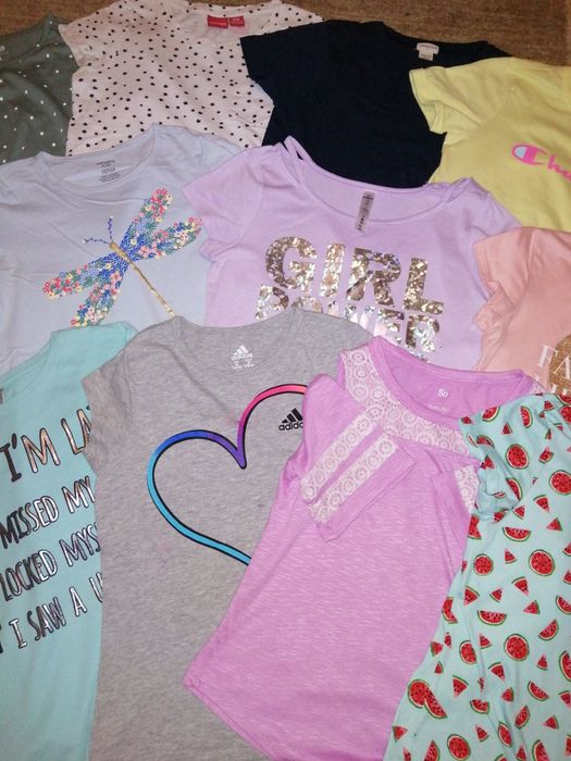 Paka, zestaw ubrań dla dziewczynki, koszulki, rozmiar 146 - 152