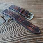 Pasek do zegarka 20 mm handmade skóra ręcznie robiony vintage