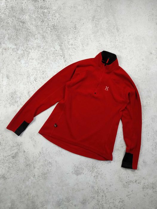 Haglöfs Polartec fleece czerwony damski L outdoor trekking halfzip