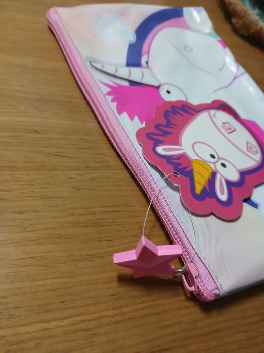 Bolsa/estojo com figuras de unicórnio (novo com etiqueta)