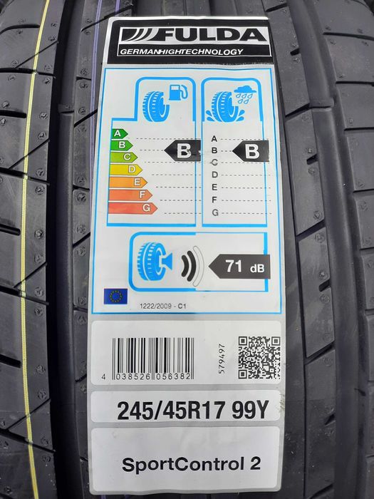 Nowa opona letnia 245/45R17 Fulda Sportcontrol 2 W-wa 2022r