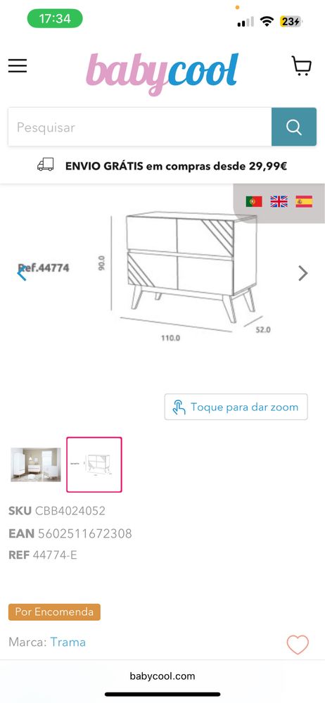 Comoda da marca Trama