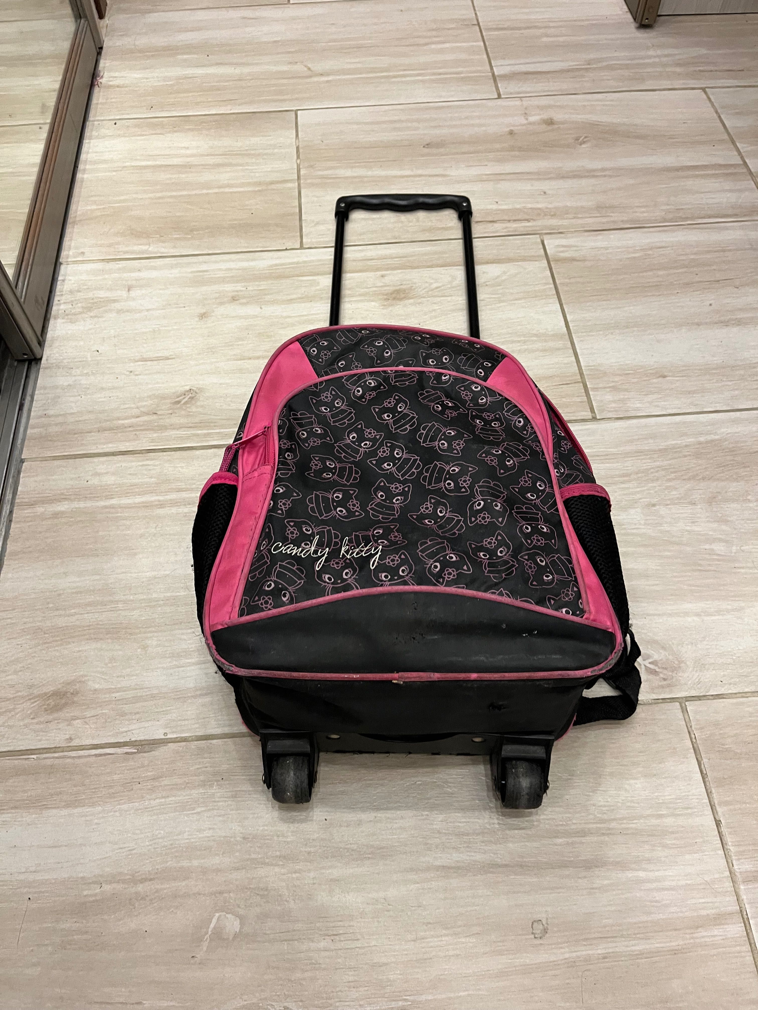 Plecak walizka z rączką Candy Kitty jak Hello Kitty Stan dobry Szkoła