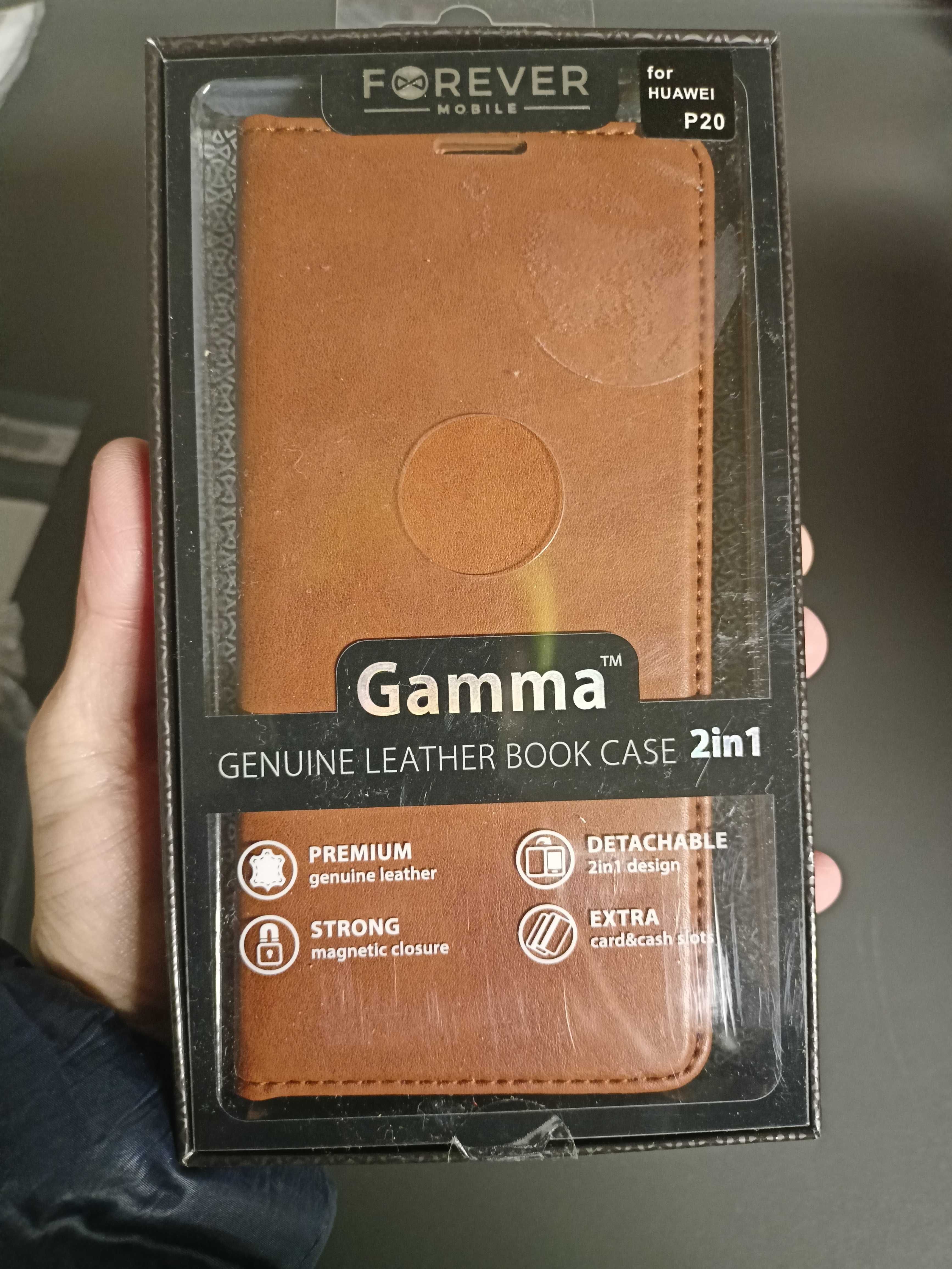 Skórzane etui kabura huawei p20