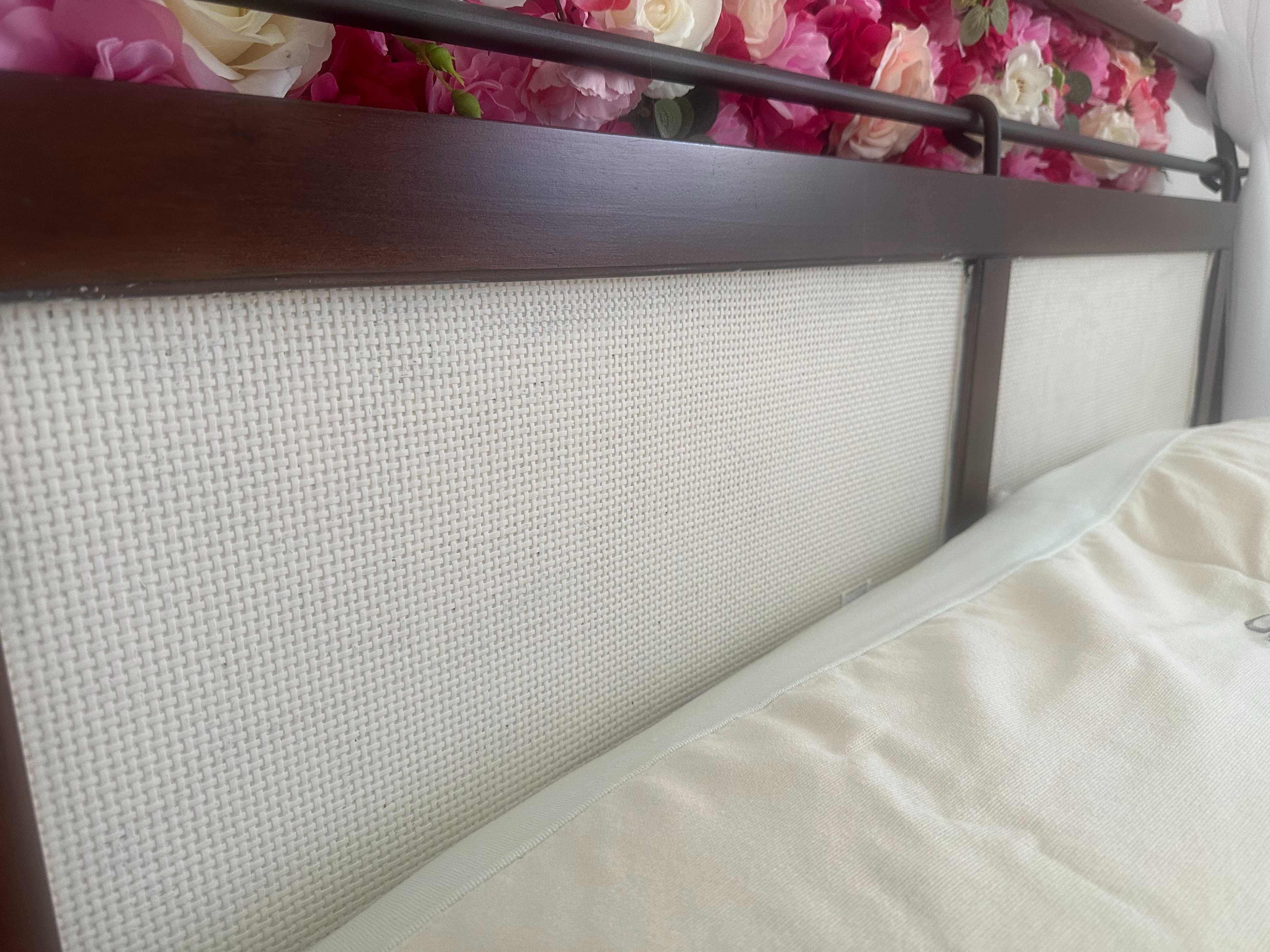 cama de casal em ferro e madeira