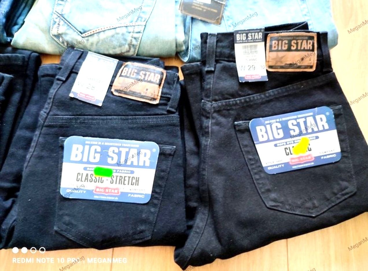 Big Star zestaw markowych spodni + jeansy London unisex