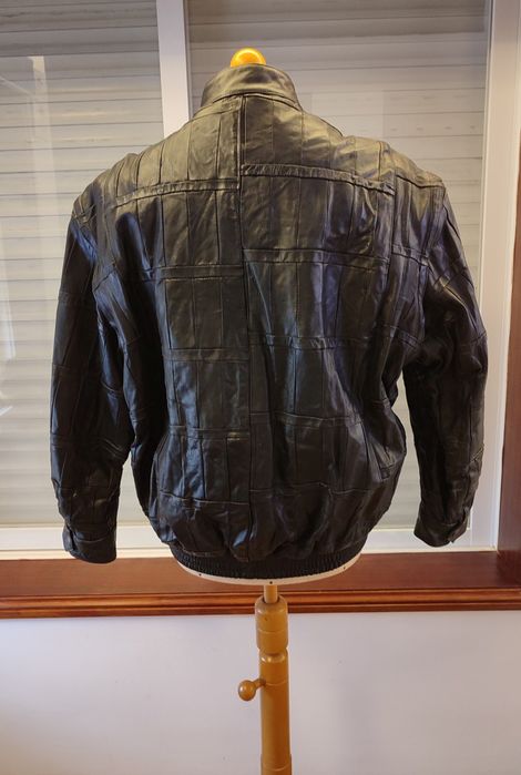 Casaco/Caveada de motard em pele preto - Tamanho XXXL