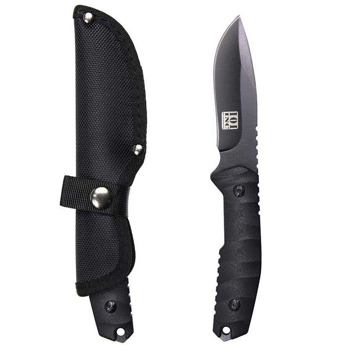 Nóż ze stałym ostrzem Dolk Tactical Black + Pokrowiec 101 Inc.