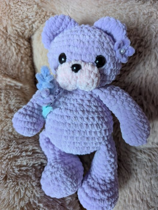 Плюшевий Ведмедик Ручної Роботи "Лавандова Мрія"