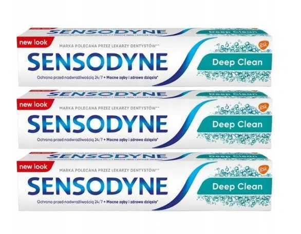 Sensodyne Deep Clean Pasta do Zębów 75ml x3