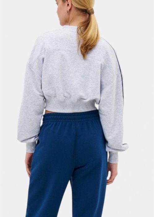 Стильний меланжевий світшот бомбер