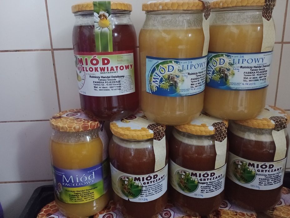 Miód gryczany, wielokwiatowy, lipowy