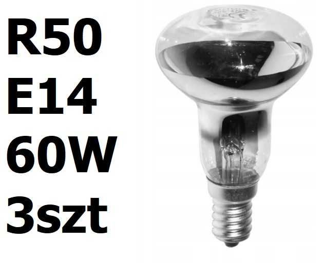 Żarówka lustrzana R50 E14 60W 230V 3szt