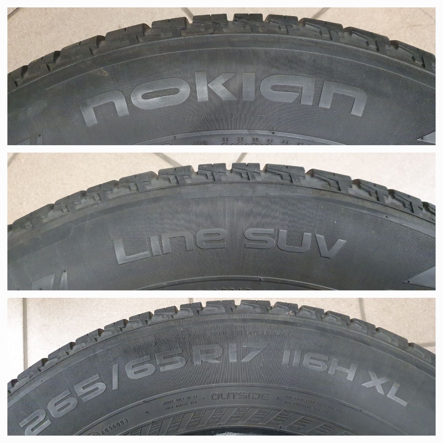 4 opony letnie Nokian 265/65R17 SUV 5mm