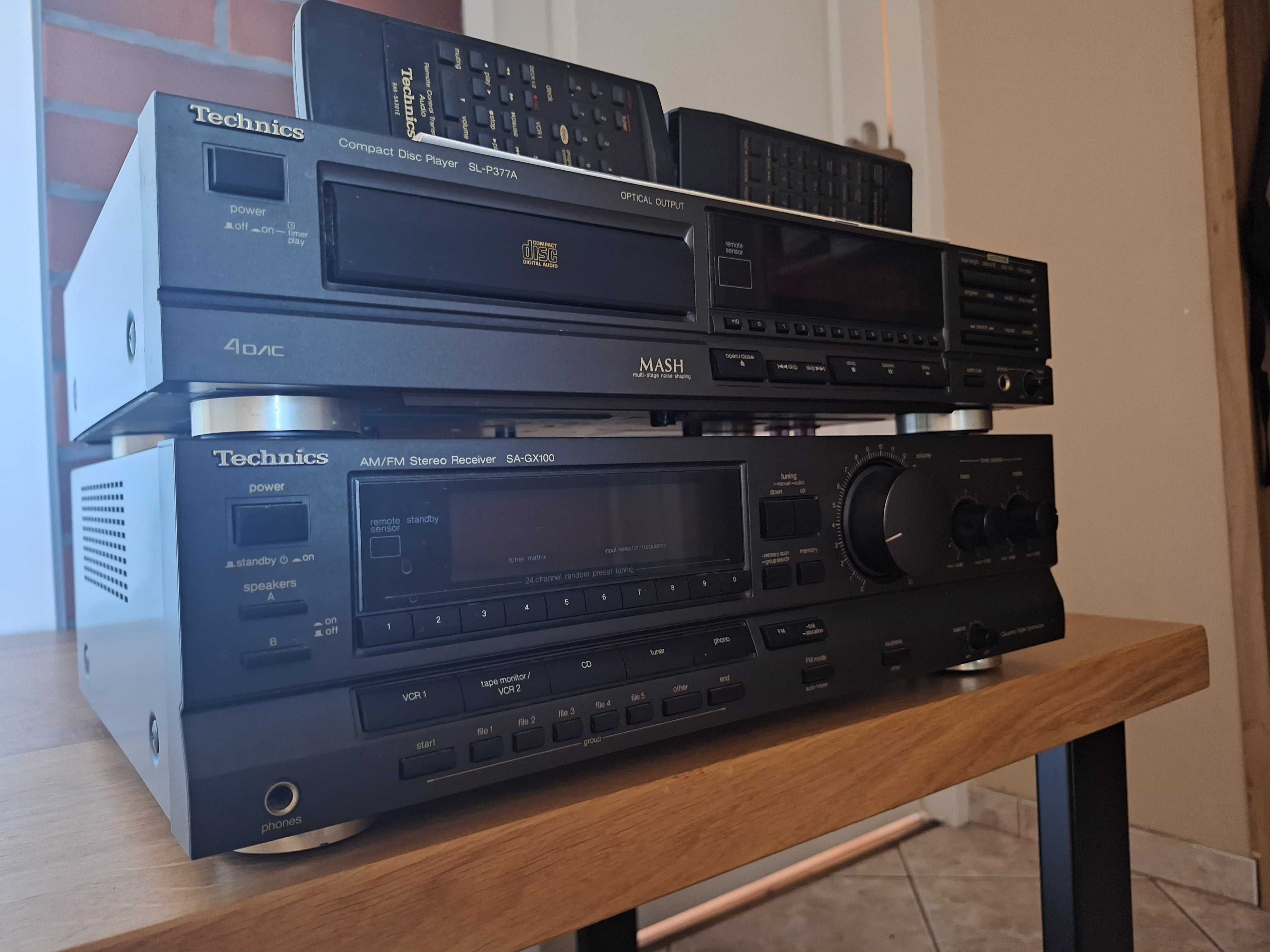 zestaw audio Technics sl-p377a i Technics sa gx100