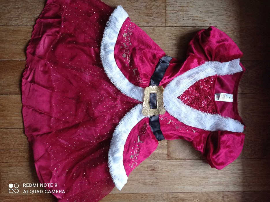 Mikołaj Boże Narodzenie strój przebranie rozm. 3-4 lat