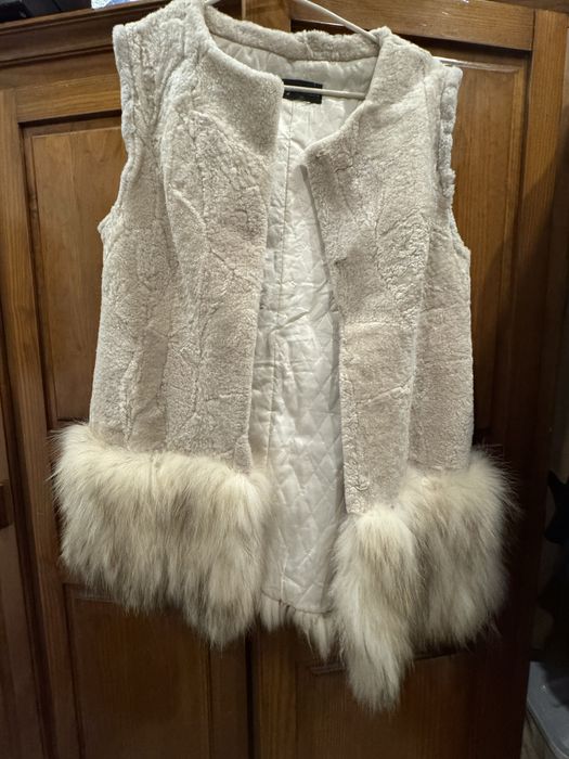 Colete pele de ovelha e raposa