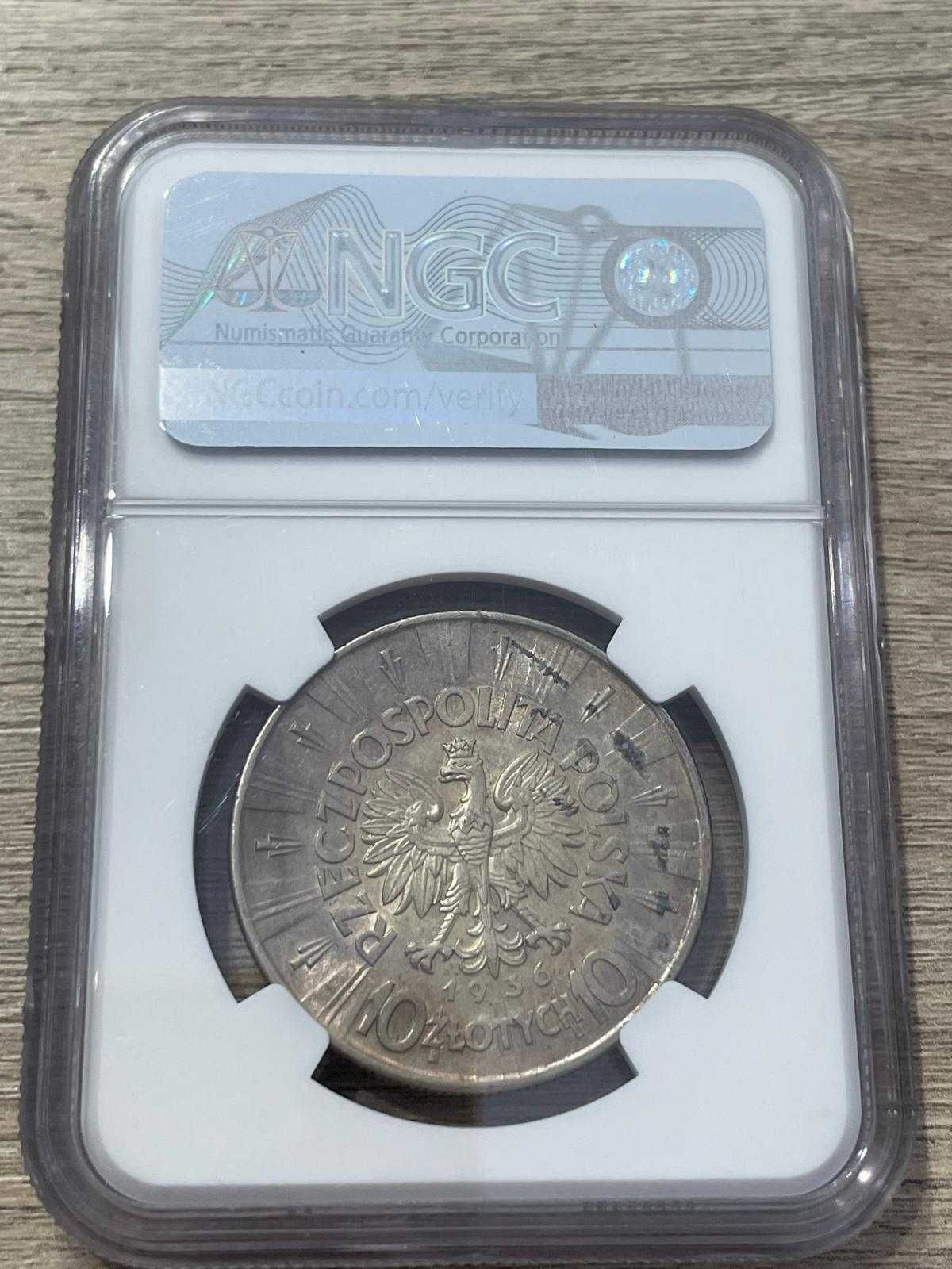 10 złoty Józef Piłsudski 1936 AU55