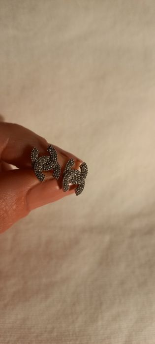 Сережки серебряні Shanel