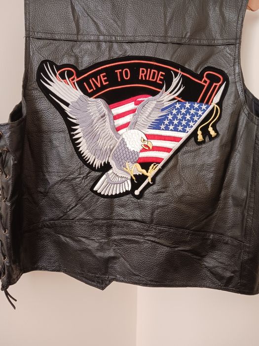 Kamizelka skórzana męska