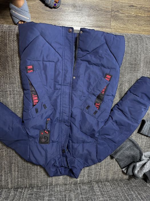 Тепла подовжена куртка на зиму хлопчику на зріст 134