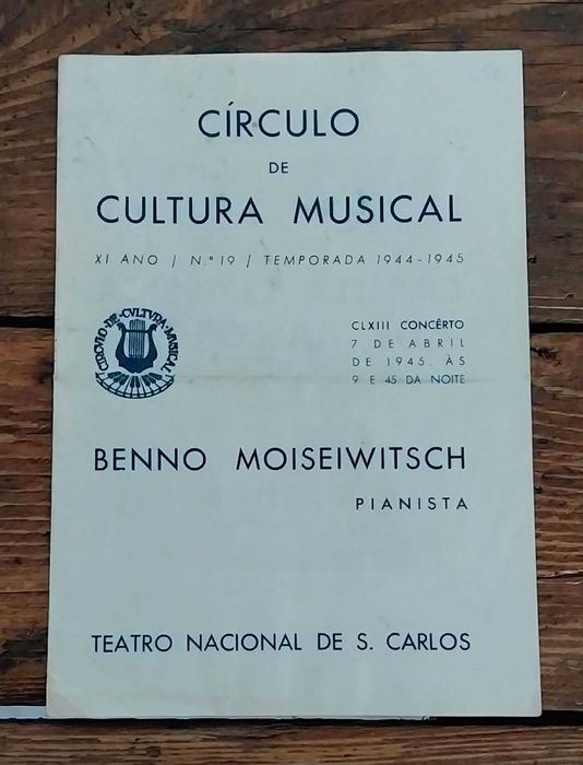 Antigo e Invulgar Catá. Prog. Publicitário Teatro Nacional S. Carlos