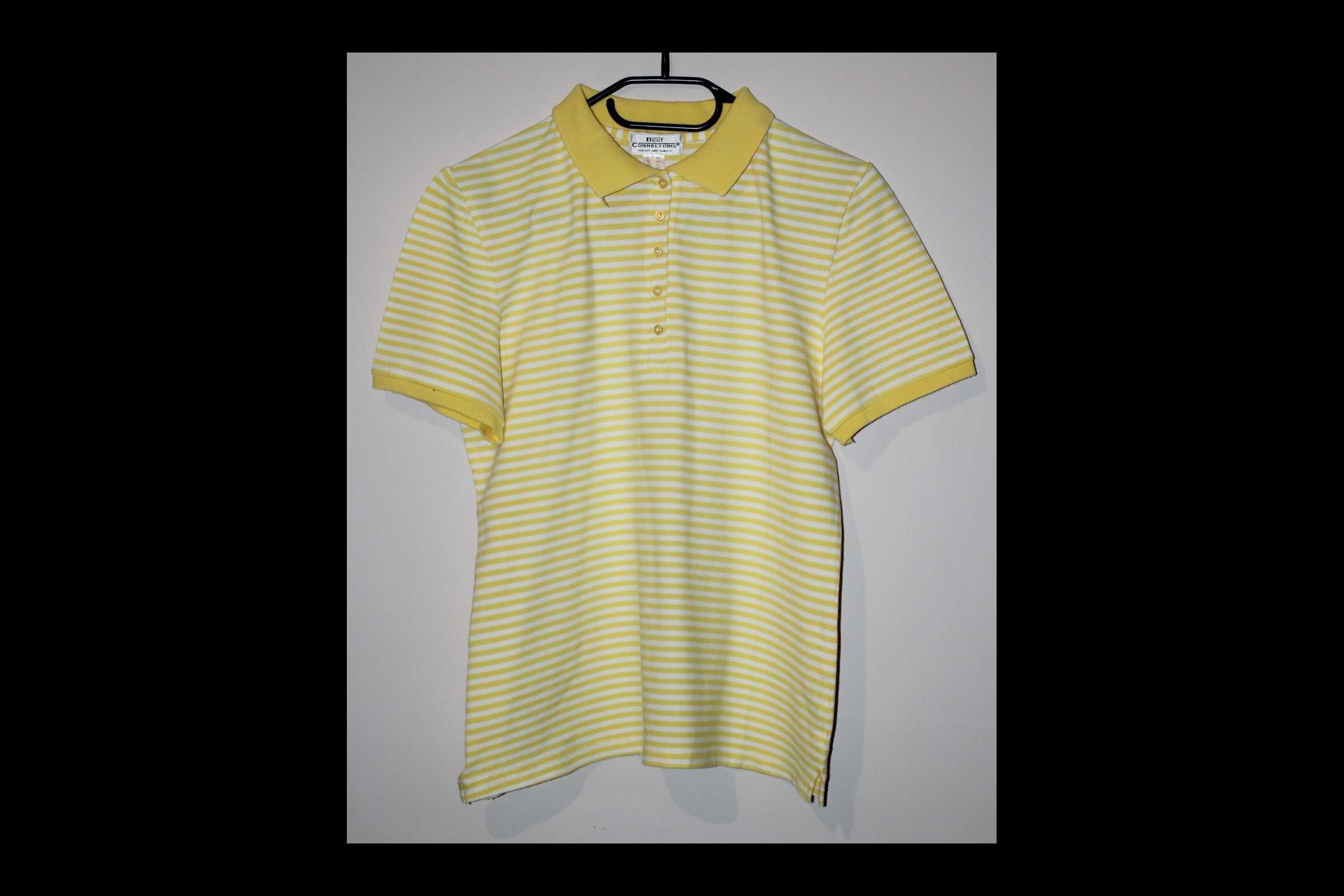 L XL bluzka polo damska BEST CONNECTIONS koszulka żółta 40
