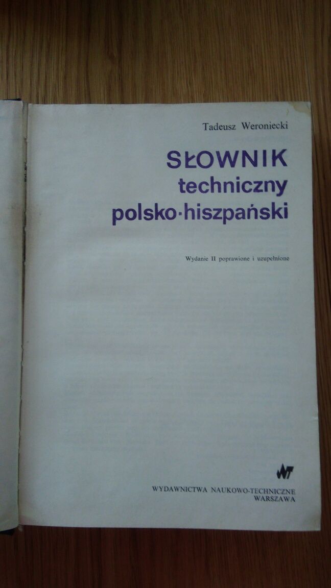 Słownik techniczny hiszpańsko-polski i polsko-hiszpański
