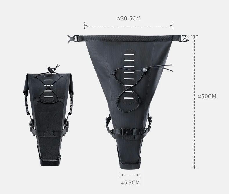 Torba rowerowa Rockbros pod siodełko 3L - czarna