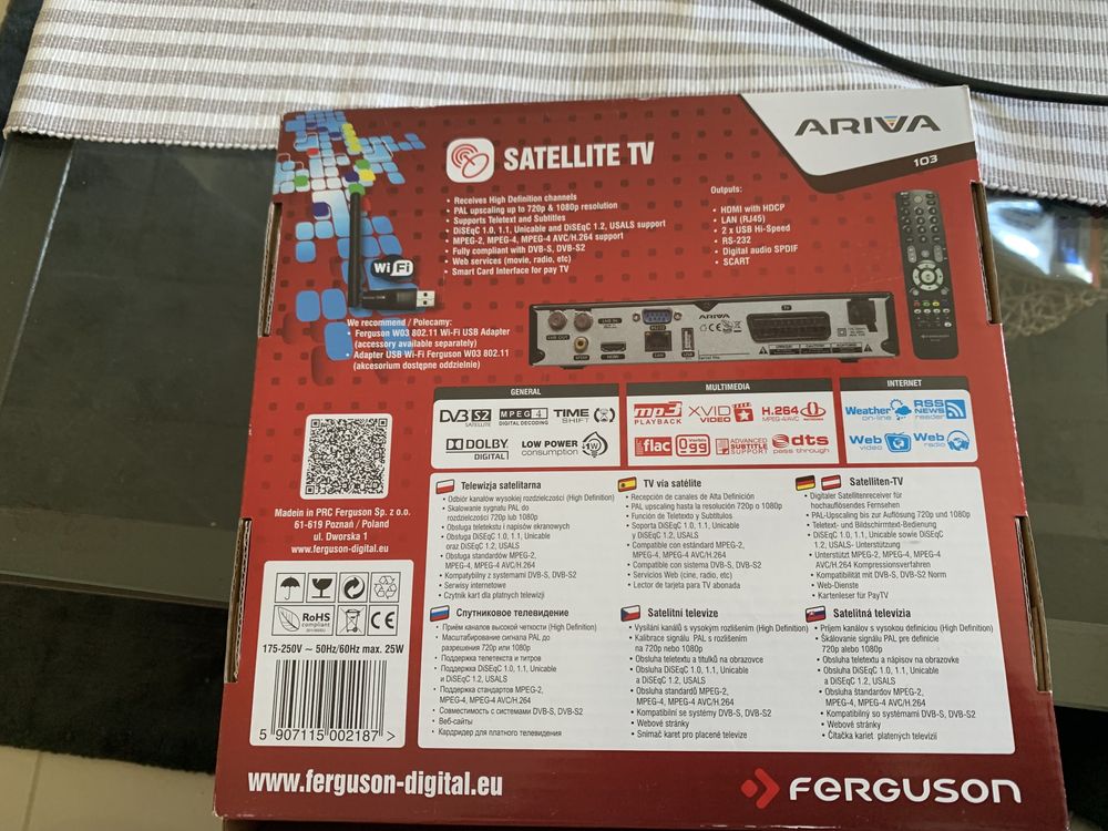 Dekoder tuner forguson Ariva 103