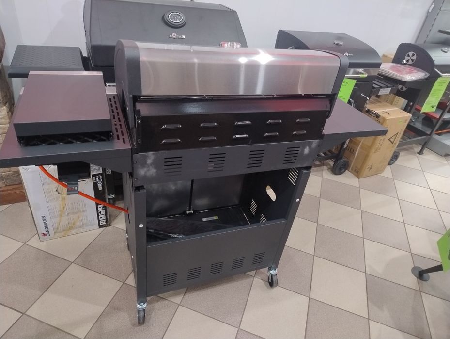 GRILL Gazowy El FUEGO KINGSTON 4+1 żeliwo szyba Led ŻELIWNY RUSZT !