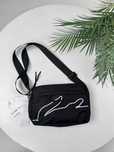Сумка Lacoste Lacosta лакоста месенджер через плече  чорна і синя