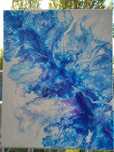 Ręcznie wykonany obraz do wnętrz w stylu FLUID ART